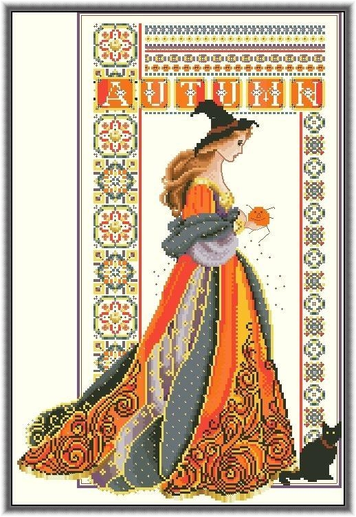 Embroidery Meaning - Autumn of Chert-halloween 38-53 Canvas Cross
