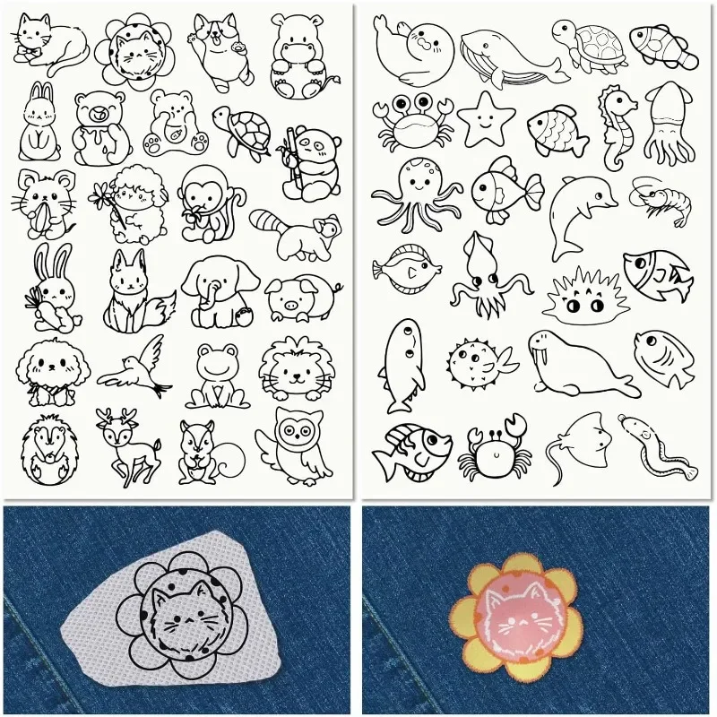 50Pcs Sea Animals Water Solubl - Embroidery Meaning review and price