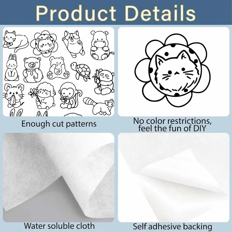 50Pcs Sea Animals Water Solubl - Embroidery Meaning review and price