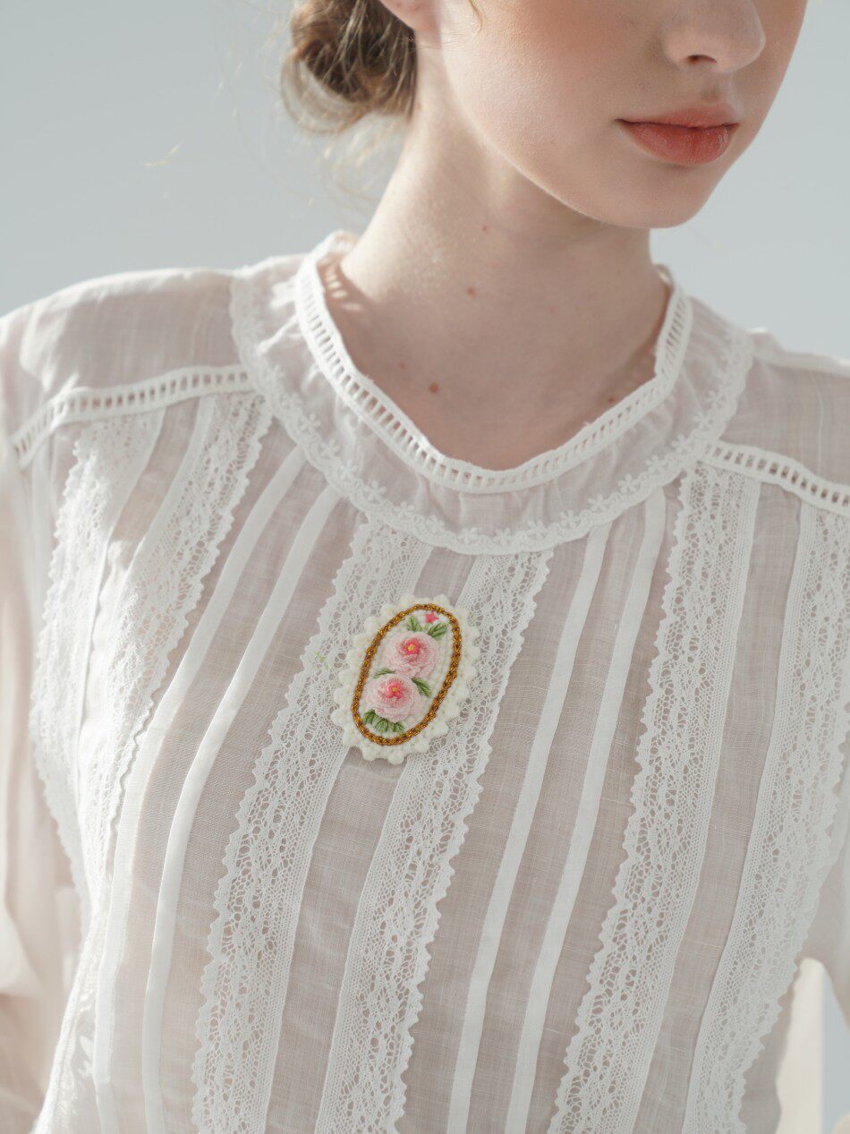 100cmBust 100%Ramie Thin White - Embroidery Rose review and price