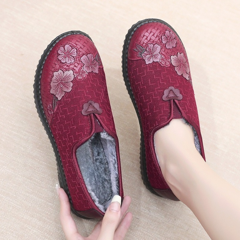 Women Winter Plush Lined Slip‑ - Embroidery Online review and price