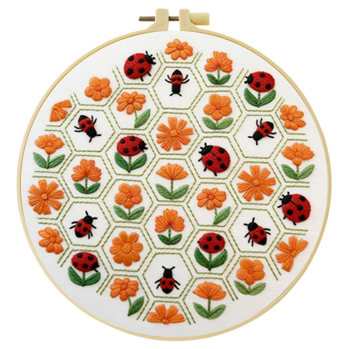 1pc 20X20CM/15X15CM 7.87/6.3in - Embroidery Lady Bug review and price