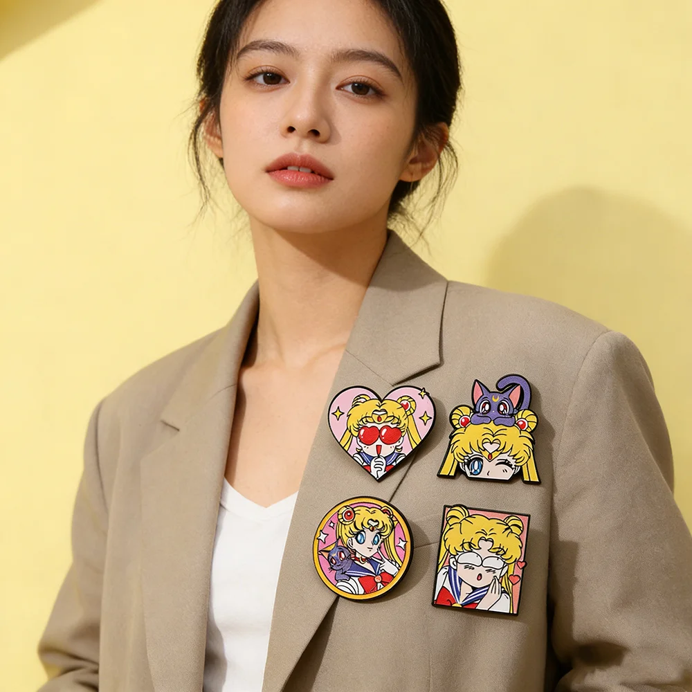 4 Pcs Sailor Moon Heart Shape  - Embroidery Reddit review and price
