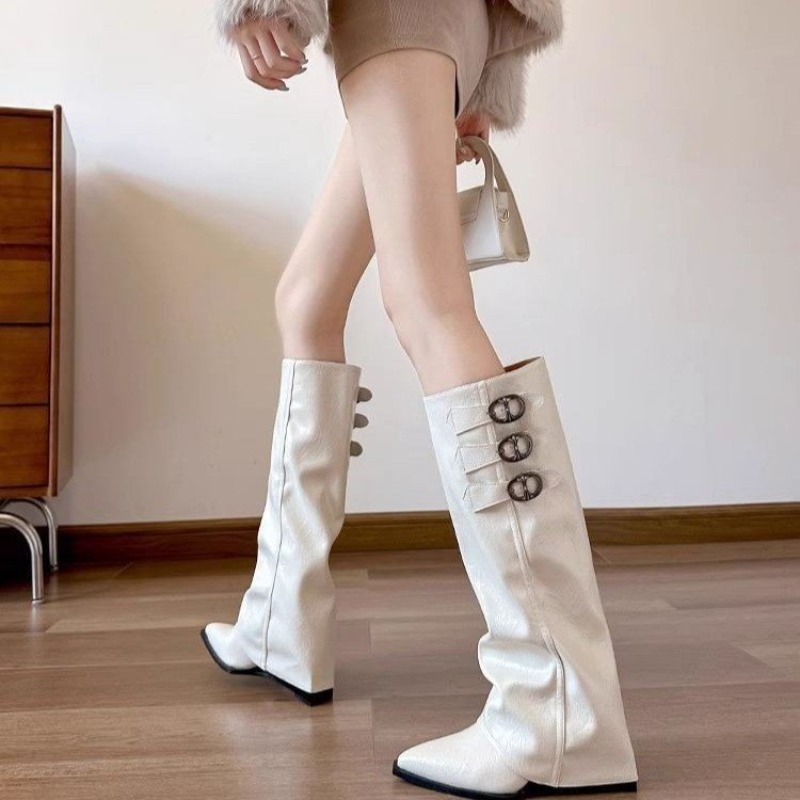 Women Pointed Toe Knee High Sl - Embroidery Garments review and price
