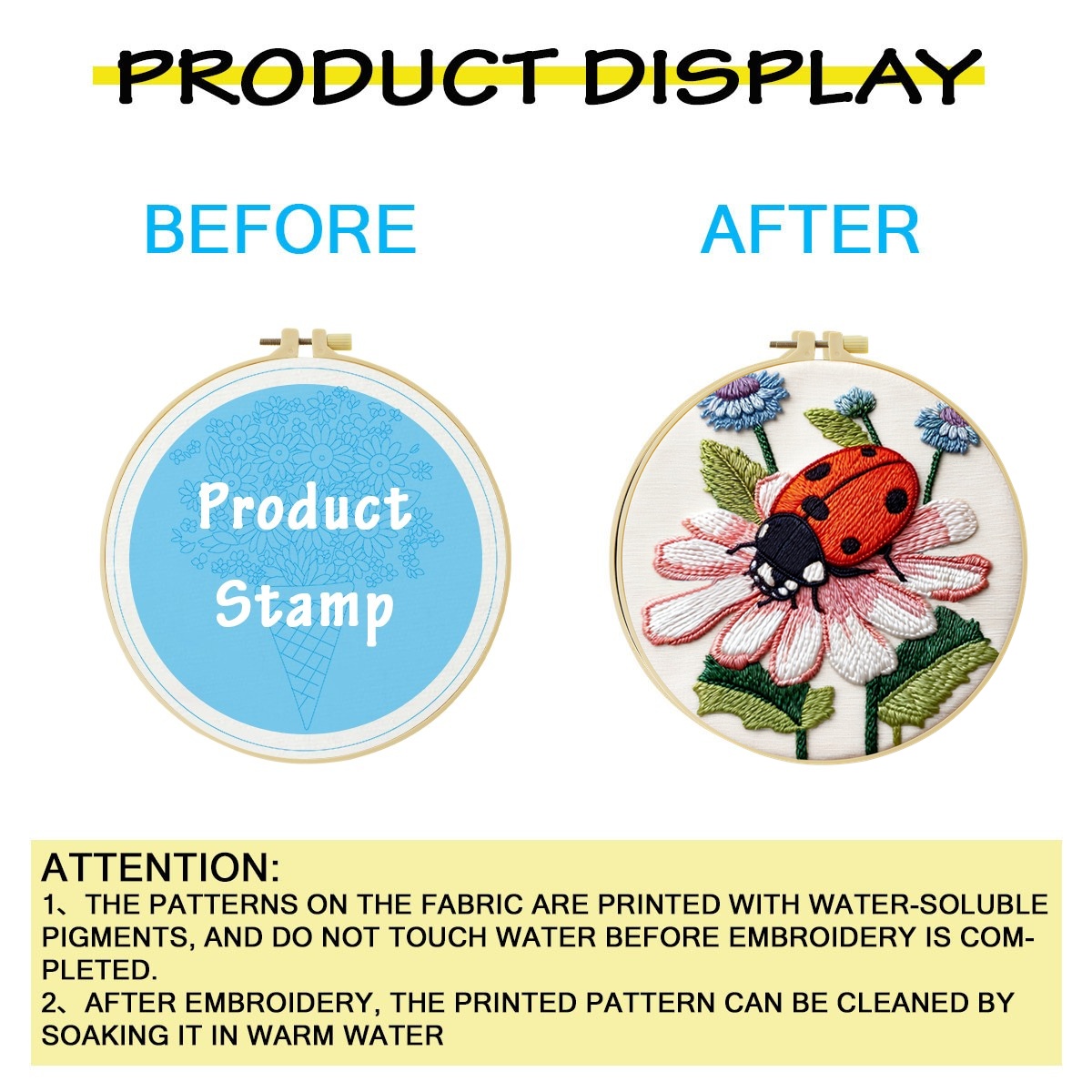 1Set Ladybug On Daisy Diy Embr - Embroidery Lady Bug review and price