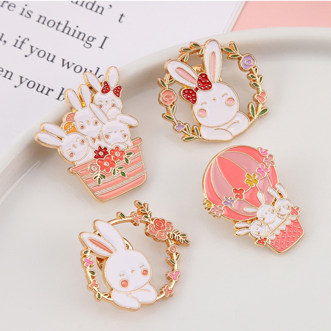 1PC Cute Bunny Metal Brooch Pi - Embroidery Bali review and price