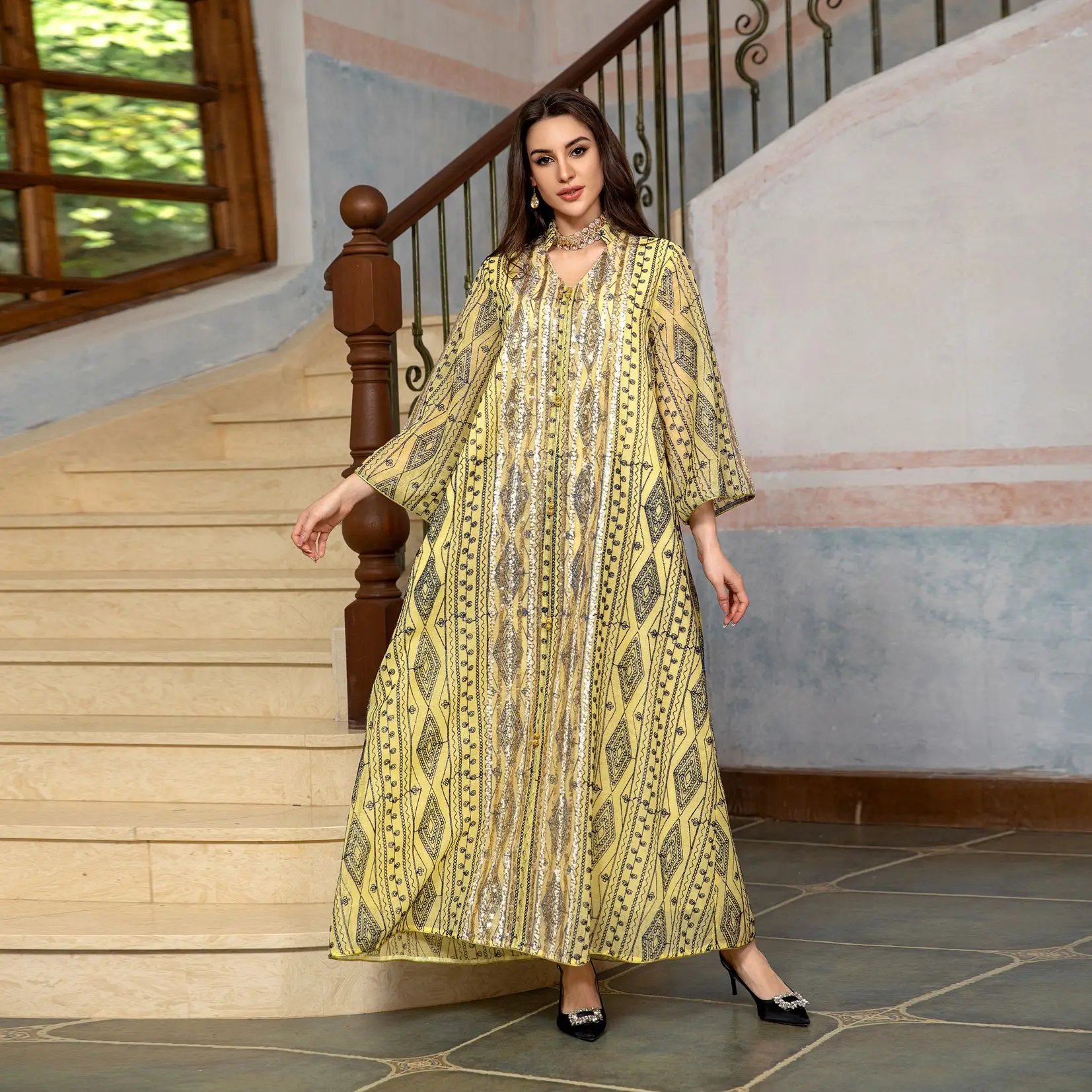 Eid Abaya Embroidery Sequin Me - Embroidery Kebaya review and price